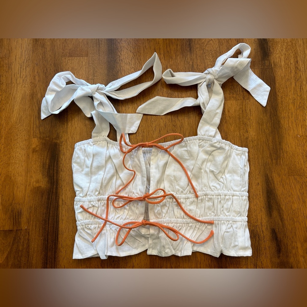 Cropped Boutique Tank with Bows